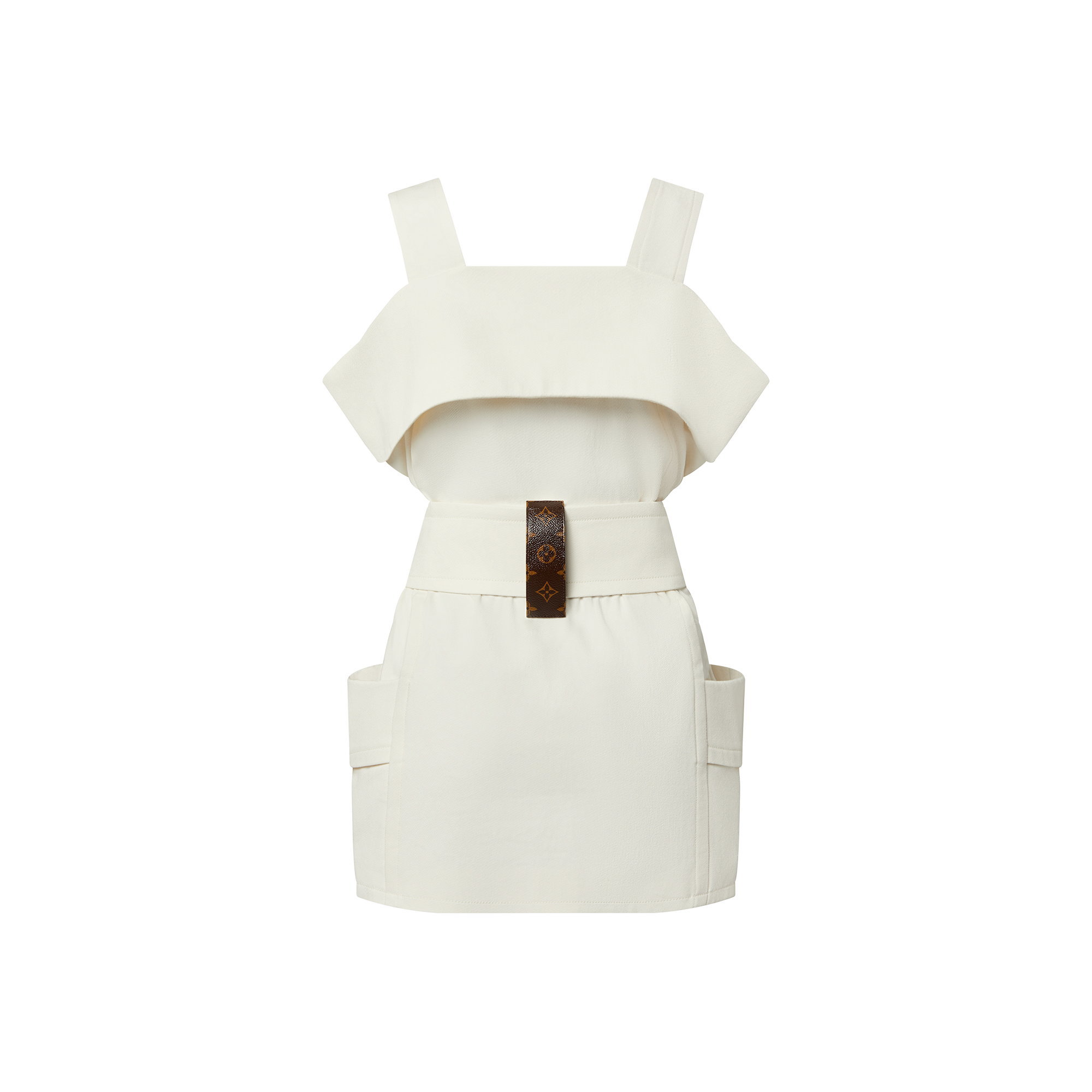 Oversized Belt Cotton Drill Utility Dress ReadytoWear LOUIS VUITTON